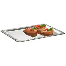 APS Servierplatten SCHÖNER ESSEN silber 42,0 x 31,0 cm