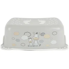 Bieco Kinder Tritthocker Zebra, Anti Rutsch Funktion | einstufig, Höhe 14cm | Größe 42x28cm |Tritthocker Kinder | Hocker Kinder Bad | Tritt Kinder | | Kinderhocker Bad tritthocker Kind