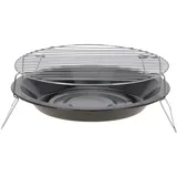 Trendkontor BBQ Mini Grill 36 cm Ø Camping Tragbarer Rundgrill