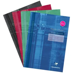 Clairefontaine 10x Anwesenheitsheft A4 für Lehrer, 16 Blatt 90g, abtrennbares Modell - Sortiert 3039C