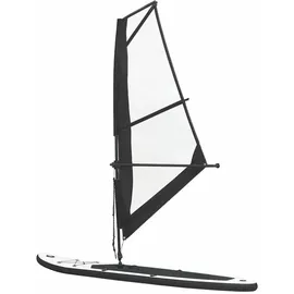 vidaXL Aufblasbares SUP-Board mit Segel Set Schwarz und Weiß