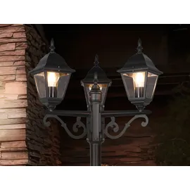 meine wunschleuchte Laterne Aluminium Höhe 200 cm 3-flammig schwarz
