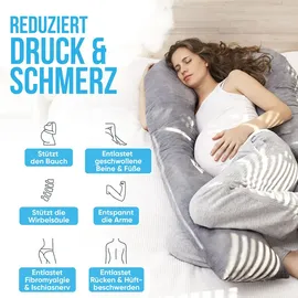 Avalo Schwangerschaftskissen 5XL 330 cm Grau