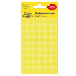 AVERY Zweckform Klebepunkte 3144 gelb Ø 12,0 mm, 270 St.