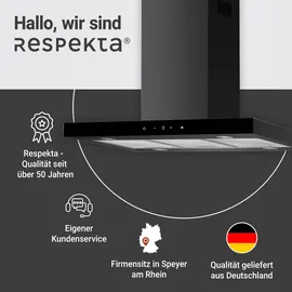 Respekta CH44199GISS-20 Inselhaube 60 cm Schwarz