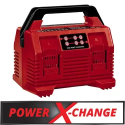 Einhell Ladegerät PXC Quattrocharger 4A gleichzeitiges Laden von 2x2 Akkus