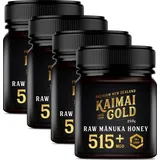 Kaimai Gold MGO 515+ / UMF 15+ Manuka Honig * 4x 250g Premium Monofloral UMF® Certified Neuseeland ManukaHonig * 400 420 450 514 550 600 625 633 696