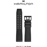 Hamilton Silikon/Kautschuk Belowzero Band-set Kautschuk Schwarz-24/22 H690.785.111 - schwarz