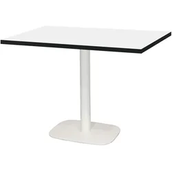 Restootab Tisch Round weiß 120x70cm - Modell weiß mit schwarzen Kanten