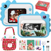 Kinderkamera,ULEWAY Kinder Kamera 1080P 2,4-Zoll-Bildschirm Kinder Digitalkamera Videokamera Fotoapparat mit 32GB Karte,Druckpapier,5 Farbstift,Weihnachten Geschenk Spielzeug für 3-12 Jahre-Blau
