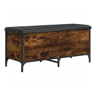 vidaXL Sitzbank mit Stauraum Räuchereiche 102x42x45 cm Holzwerkstoff