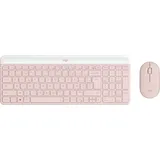 Logitech MK470 - Tastatur-und-Maus-Set - kabellos - 2.4 GHz - AZERTY Französisch Rose