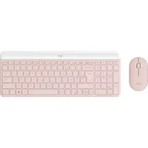 Logitech MK470 - Tastatur-und-Maus-Set - kabellos - 2.4 GHz - AZERTY Französisch Rose