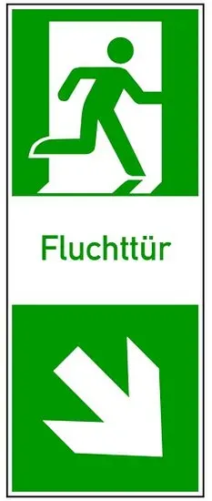 Rettungszeichen - Fluchttür rechts
