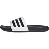 adidas Adilette Comfort Slide Sandal, Cloud White/Core Black/Core Black, 40.5