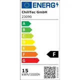 ChiliTec LED Wandleuchte mit Bewegungsmelder IP54 Innen/Aussen 15W 1100 Lumen 230V Warmweiß 3000K Rund Ø21x5cm