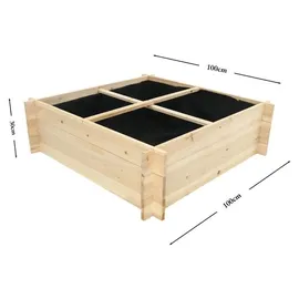hardin 1fachgut Pflanzkasten 100 x 100 x 30 cm Fichtenholz