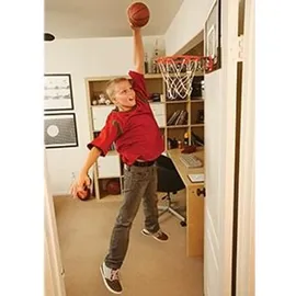 Sklz Pro Mini Basketballkorb fürs Zimmer mit Ball, Basketball Training, Mini Basketball, Mit Schutzpolster und Türhaken, Mehrfarbig, XL (58,4 x 40,6 cm)