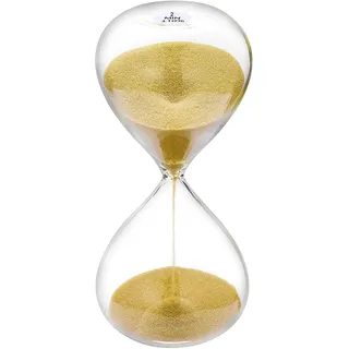 SuLiao Sanduhr, Sanduhr 2 Minute, Gold Hourglass Sand Timer, Sanduhr 2 Minute Groß, Glas Sandglas für Kinder, Klassenzimmer, Zuhause, Schreibtisch, Bürodekoration