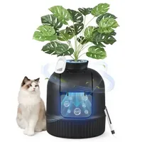 Songmics Katzentoilette Blumentopf 49 x 49 x 59 cm Schwarz