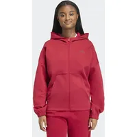 adidas Damen, Kapuzensweat Future ICONS SMALL LOGO Full-Zip, Größe XXL rot ACTMAR