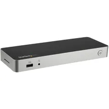 Startech Dual Monitor USB C Dock - Pd USB-C 4 Ports), Dockingstation / USB Hub, Schwarz, Silber