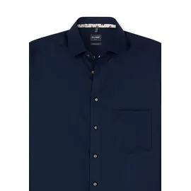 Olymp Businesshemd OLYMP "OLYMP Luxor, modern fit, New Kent", Herren, Gr. 43, Normaler Arm, marine, 100% Baumwolle, Hemden