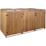 Proregal Mülltonnenbox 126 x 238 x 98 cm braun