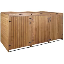 Proregal Mülltonnenbox 126 x 238 x 98 cm braun