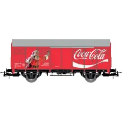 RIVAROSSI 80818801 H0 2-achs. gedeckter Güterwagen Gs mit Plattenwänden „Coca-Cola