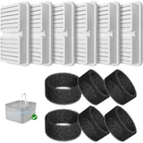 Balimo Filter für Katzenbrunnen, 6 Stück Filter + 6 Stück Schaumstofffilter für Trinkbrunnen für Katze