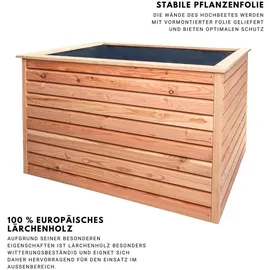 Mega-Holz Hochbeet Rhombus L 120 x 80 x 73 cm Lärche