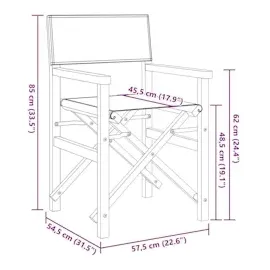 vidaXL Regiestuhl Klappbar Creme Massivholz Teak