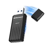 NEWFAST 3000Mbps USB WLAN Stick for PC,Dual-Band WiFi 6 Adapter,Eingebaute High Gain Antenne,Spielen Sie Spiele Ohne Verzögerung,Mini Design für Einfaches Tragen,WLAN Adapter Only for Windows 11/10