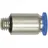 Riegler Gerade Steckverschraubung »Blaue Serie« mini, rund, M6, 207.006-6M