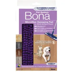 Bona Pet System Mikrofaser Auftrags-Pad, 25 x 14 cm, Tierfreundliches und effizientes Mikrofaserpad zum Entfernen von Haustierschmutz, 1 Stück