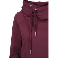 URBAN CLASSICS Ladies Raglan High Neck Hoody Rot, Größe S