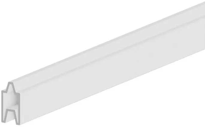 TraumGarten Sichtschutzzaun SYSTEM Startprofil unten / Design-Profil ALU Weiß, 238 cm