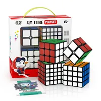 ROXENDA Zauberwürfel Set, Speed Cube Set mit 2x2 3x3 4x4 5x5 Zauberwürfel mit Geschenkbox, Geheimes Tutorial für Speed Cube (Sticker Cube)