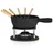 BBQ-Toro Fondue 9-teiliges Gusseisen Fondue Set für 6 Personen, 2 L, Fondueset schwarz