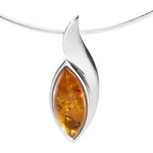 Ostsee-Schmuck Halsreif Gleiter-Ranva Silber 925/000 - Bernstein