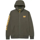 CAT Zip Hoodie Banner Kapuzenjacke Oliv XL