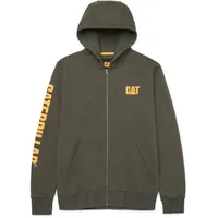 CAT Zip Hoodie Banner Kapuzenjacke Oliv XL