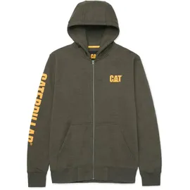 CAT Zip Hoodie Banner Kapuzenjacke Oliv XL