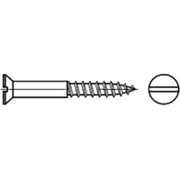 Industrial Quality Supplies DIN 97 Senk-Holzschraube mit Schlitz, MS