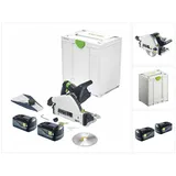 Festool TSC 55 KEB-Basic Akku Tauchsäge 18 V / 36 V ( 2x 18 V ) 160 mm Brushless + 2x Akku 5,0 Ah + Systainer - ohne Ladegerät