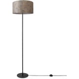 Paco Home Stehlampe Luca Pillar, ohne Leuchtmittel, Mit Stoffschirm Stehlampe Wohnzimmer Leselampe Modern Vintage E27 schwarz