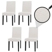 Mendler 4er-Set Esszimmerstuhl Littau, Stuhl Küchenstuhl Hochlehner, Stoff/Textil Cord