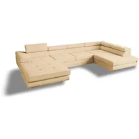 VENUS U sofa mit schlaffunktion 345 cm, mit Bettkasten - eckcouch U-Form - Beige - Beige