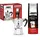 3 Tassen silber inkl. Perfetto Moka Classico 250 g